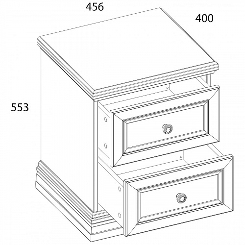 Тумба прикроватная VALENCIA 2S Серый