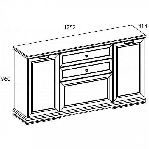 Комод 3D2S-1 SEVILLA Белый
