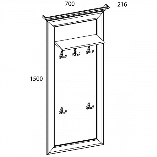 Вешалка L TIFFANY  Вудлайн кремовый