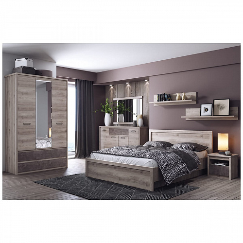 Комод 4D1S JAZZ Каштан найроби/Оникс