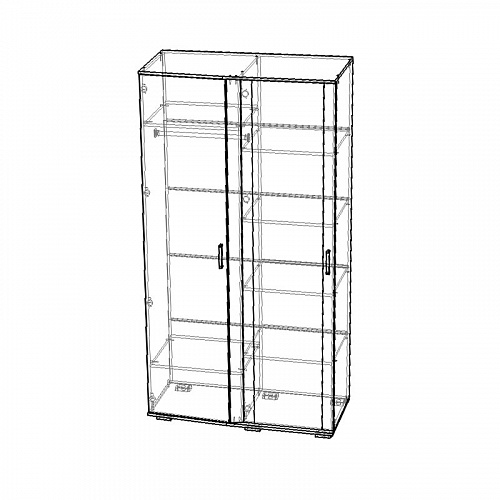 Шкаф 2-х дверный Сиэтл Анкор светлый