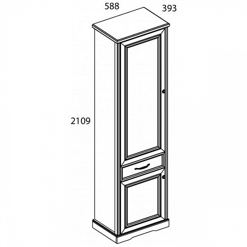 Шкаф TOSCANA NEW 2D1S Персидский жемчуг/Каньон