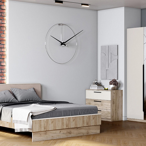 Шкаф трехдверный Мишель Дуб крафт серый/Оливин