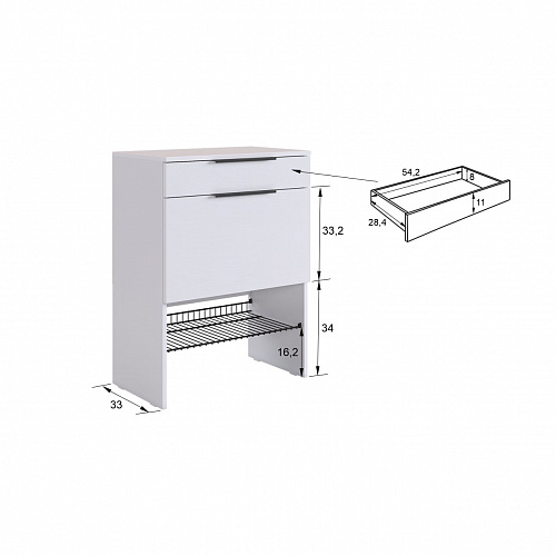 Обувница Баско графит/дуб крафт золотой