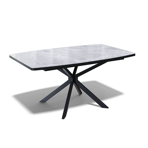 Стол обеденный Kenner BR1400 черный/керамика ITALIAN MIDDLE GRAY