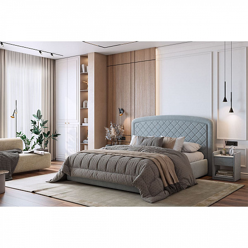 Кровать с подъемным механизмом Сильва 2 160х200 оникс (велюр)