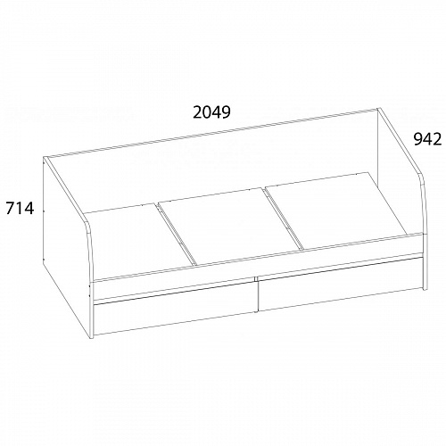 Кровать детская 90-2 JAZZ Каштан найроби/Оникс