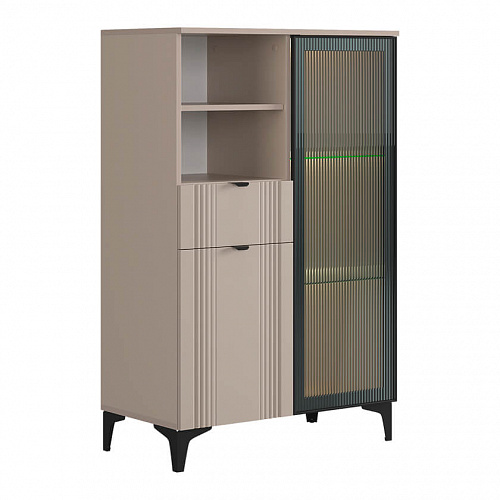 Гостиная Рич К3 кашемир/фрапучино матовый/черный