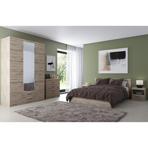 Кровать 140 OSKAR дуб Санремо