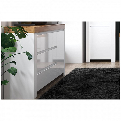 Комод 1D3S TAURUS Белый/Дуб вотан