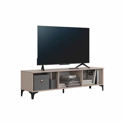 Тумба Рич 2 кашемир/фрапучино матовый/черный