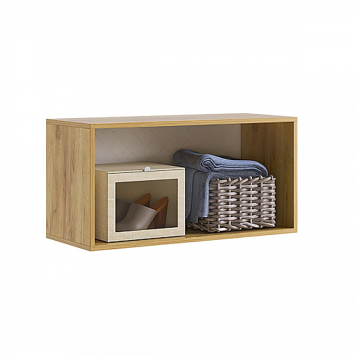 Антресоль двухдверная Бери дуб крафт золотой/графит