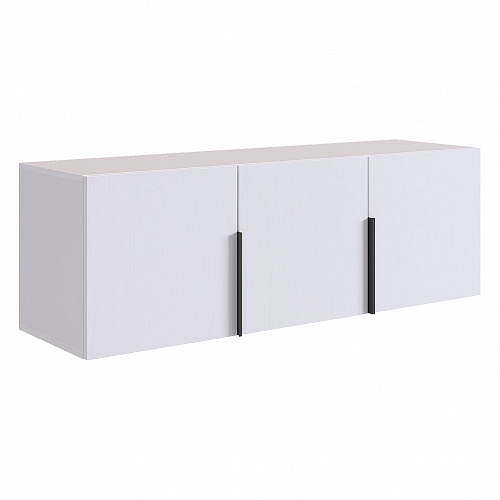 Антресоль трехдверная L1200 Баско белое дерево