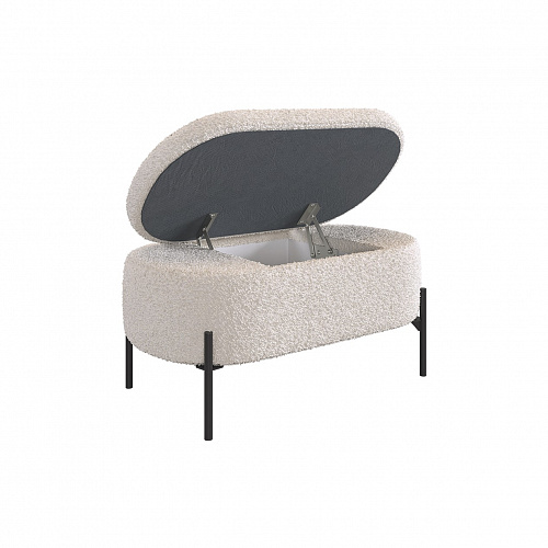 Пуф Барни белый (плюш)