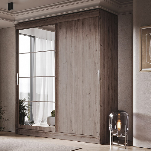 Шкаф-купе ГРАНД 1 2,0 Дуб горный/Зеркало/Дуб горный