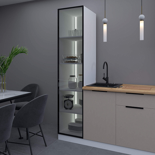 Фасад со стеклом из алюминиевого профиля (ПН450) 446х2018мм