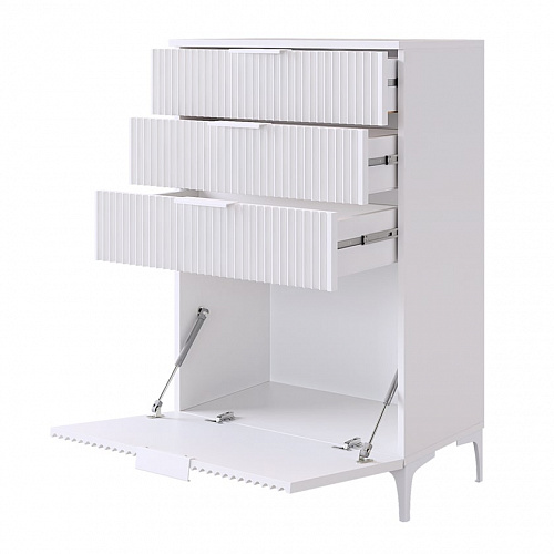 Комод Зефир белое дерево/белый (эмаль)