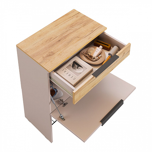 Прихожая Баско К8 кашемир/дуб крафт золотой/черный