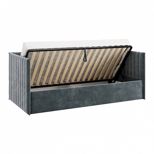 Набор детской мебели Зефир К7 белое дерево/серый (эмаль)/графит (велюр)