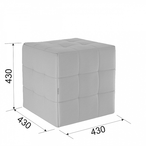 Пуф Рубик 2 капучино (велюр)