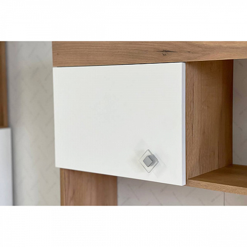 Стол компьютерный Форсаж дуб крафт золотой/белый