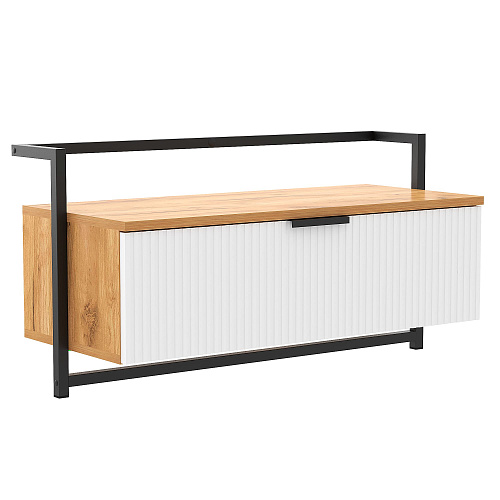 Консоль навесная лофт DQ SITI дуб вотан/белый