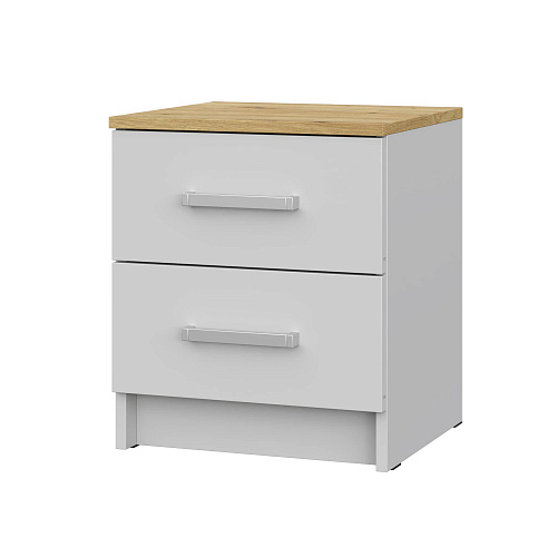 Тумба прикроватная НК Бланка Белый/дуб Артизан