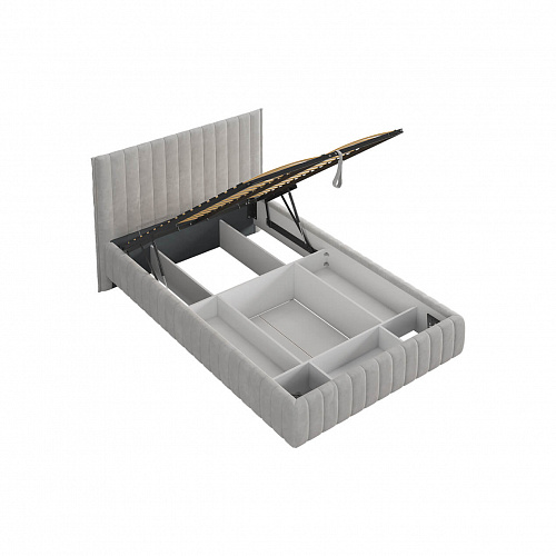 Кровать с подъемным механизмом Твикс 120х200 галька (велюр)