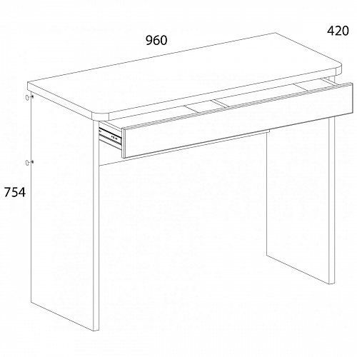 Туалетный стол OLIVIA 1S Вудлайн крем