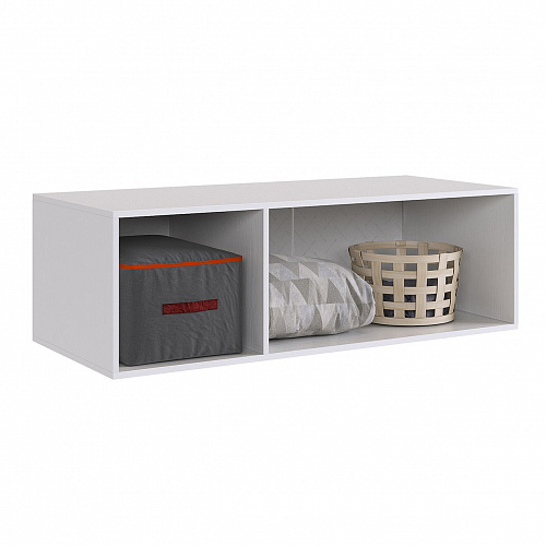 Антресоль трехдверная Ева 117.01 белое дерево/белый матовый