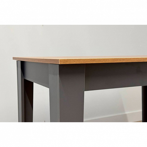 Стол обеденный раздвижной Цезарь дуб крафт золотой/графит