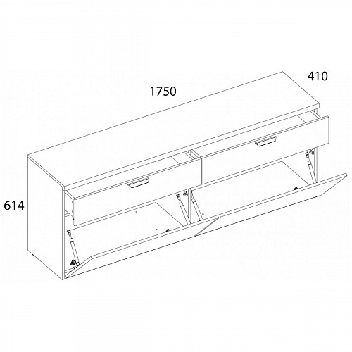 Тумба MODERN RTV 2D2SПерсидский жемчуг/Ирландский ликер