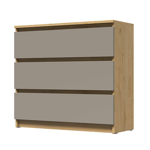 Комод ВЕГА 3Я Дуб Вотан/Мокко