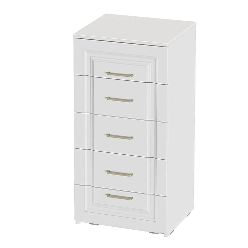 Комод Манхэттен 5 ящика Белый Аляска/Айс 06