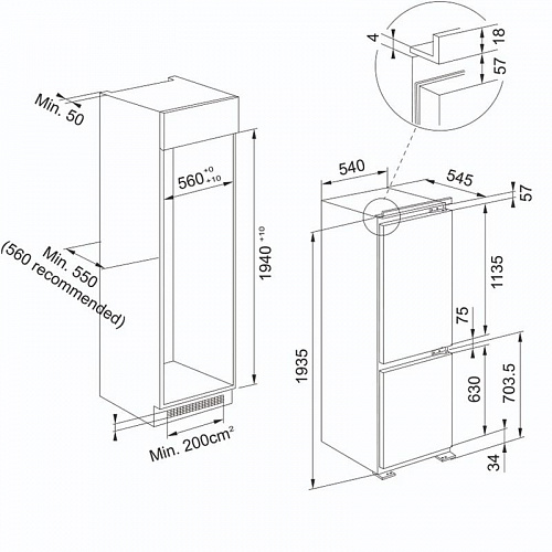 Встраиваемый холодильник Franke FCB 360 V NE D 118.0722.593