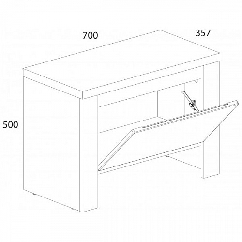 Прихожая TAURUS Белый/Дуб вотан
