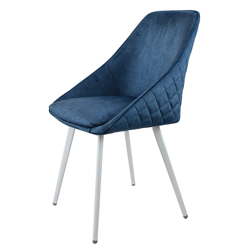 Стул Монти ST Лофт белый муар/Noel Blue