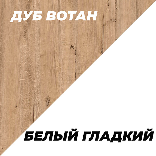 Шкаф-купе Эко Дуб Вотан-Белый гладкий