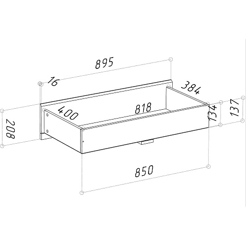Шкаф НК STERN ШКЯ-4 с зеркалом Дуб сонома
