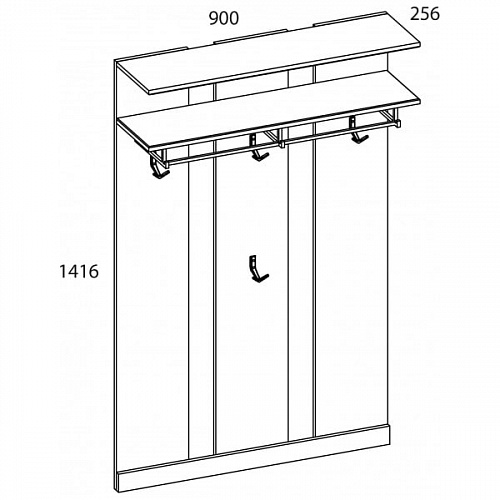 Вешалка 90 OSKAR дуб Санремо