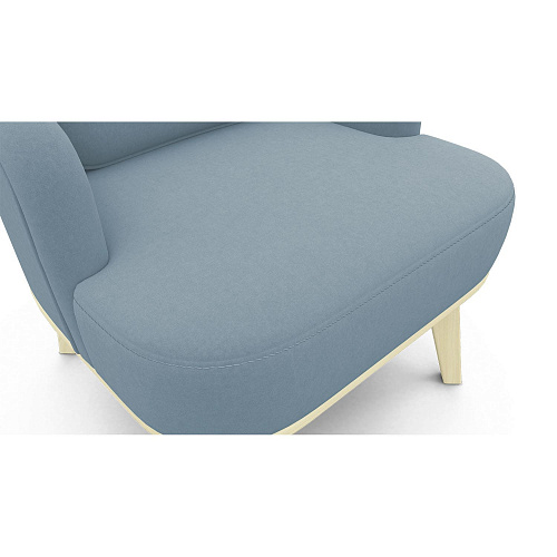 Кресло отдыха Комфорт-5 Низкая спинка CATANIA DUSTY BLUE/Бесцветный