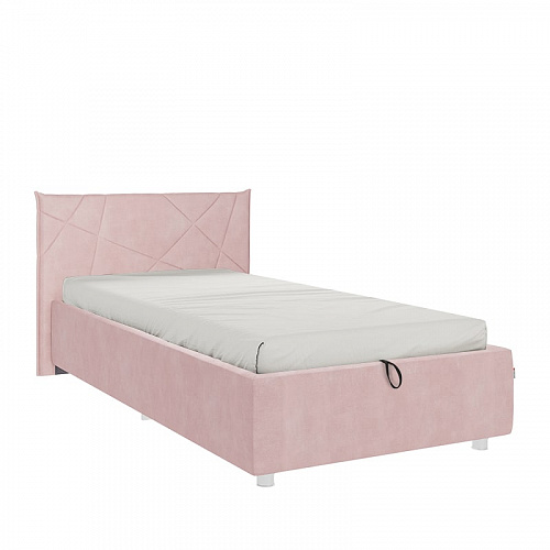 Кровать с подъемным механизмом Бест 90х200 нежно-розовый (велюр)