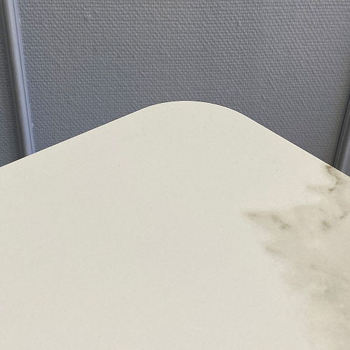 Стол обеденный Kenner AK1200 черный/керамика GLORIA WHITE