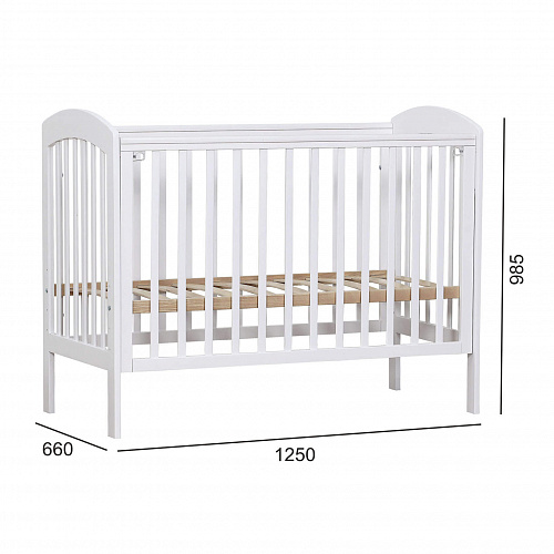 Кровать детская Сказка КМ.014.01-031 Снег (Лак)