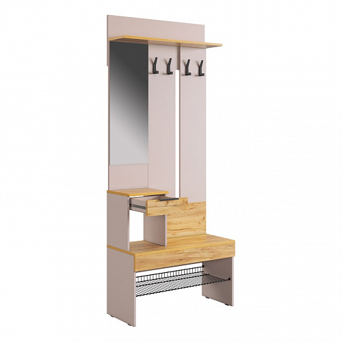 Прихожая Баско К1 кашемир/дуб крафт золотой