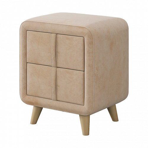 Тумба прикроватная Софи 3 песок алькантара (велюр)