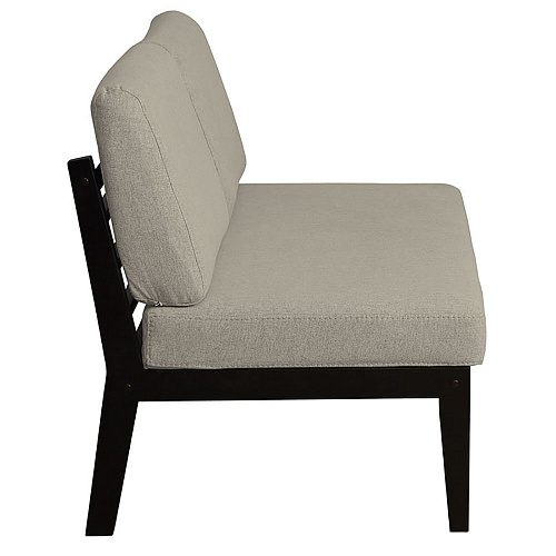 Диван-скамья массив мягкая Венге/UNO CREAM