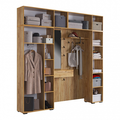 Прихожая К12 дуб крафт золотой/графит