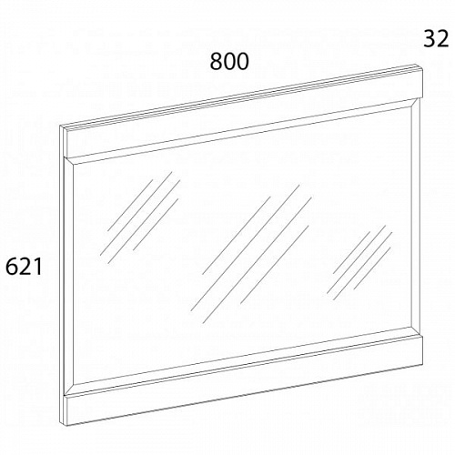 Зеркало навесное JAZZ Каштан найроби