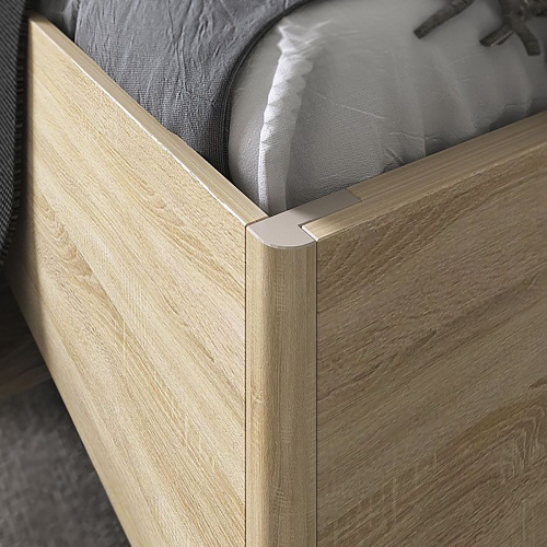 Кровать Зара Комфорт 140х200 дуб сонома/белый